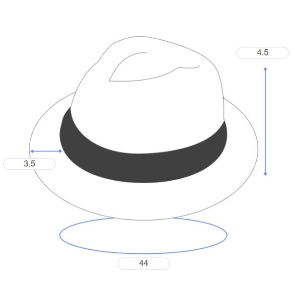 Raffaello Bettini 100% Wool Hat w/ Band & Gold Detail, NWT! - Picture 5 of 5